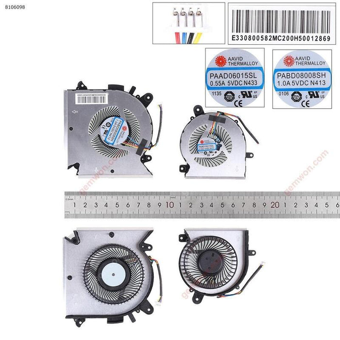 Ventilador Para Portátil Msi Gf63 Gf65 Ms 16r1 R3 R5 Wf65 L+R Oem