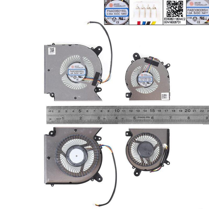 Ventilador Para Portátil Msi Gl66 N477 Gf66 Gf76 Ms 1583l+R,Org Pabd08008sh Paad06015sl