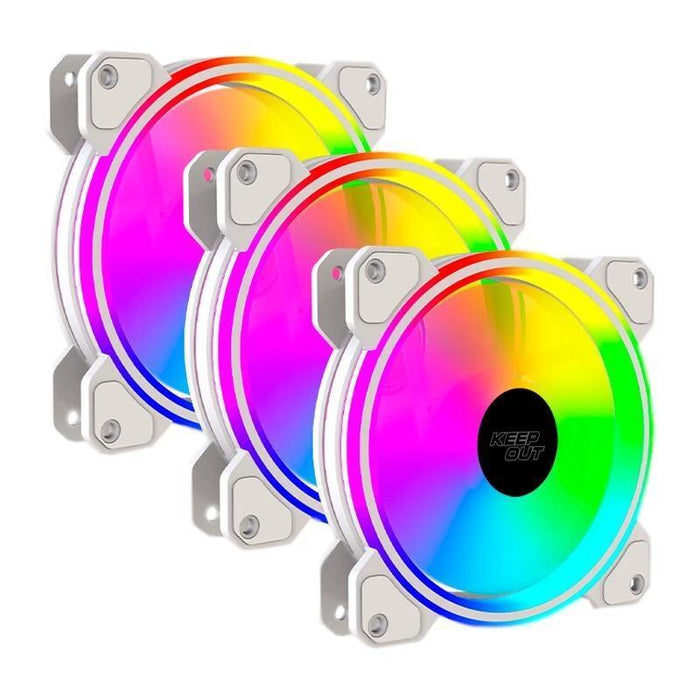 Ventilador  Pc Keep Out  Xfc-120drw White 5v Argb 3x2