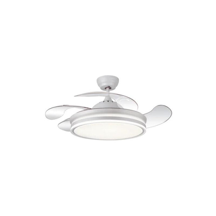 Ventilador Techo  Calima 1080 Mm Mando A Distancia 6 Velocidades Motor Dc Luz Led Integrada Acabado En Blanco