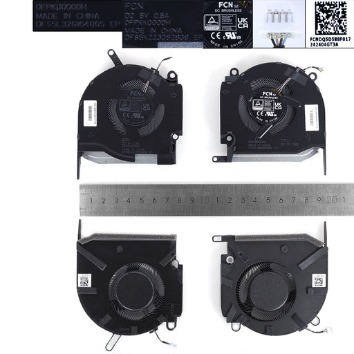 Ventiladores Cpu + Gpu Para Portátil Hp Omen 16-K 16-N Tpn-Q280 Tpn-Q280