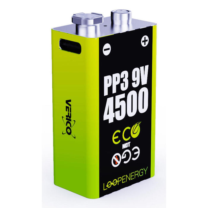 Verico Loopenergy Li-Ion Batería 9v-Block, Usb-C, 2er Pack Retail