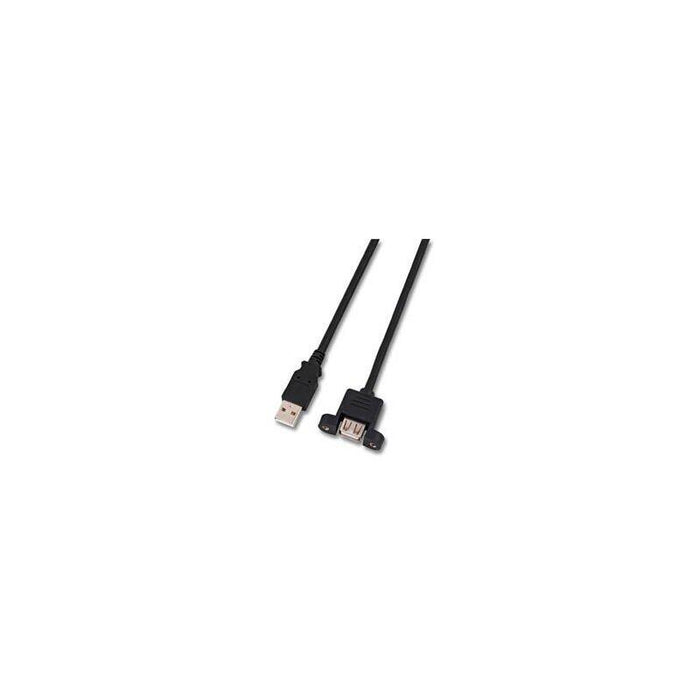 Verlängerung Usb 2.0 Stecker A An Einbaubuchse A, Cu, Schwarz, 0,5m,
