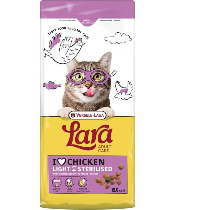 Comida Seca Para Gatos Versele-Laga Lara Light & Sterilized Chicken  - 12,5kg