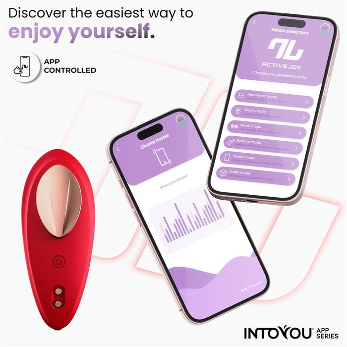 Vibrador De Braguita Silicone  Con App Silicona Doble Capa Rojo