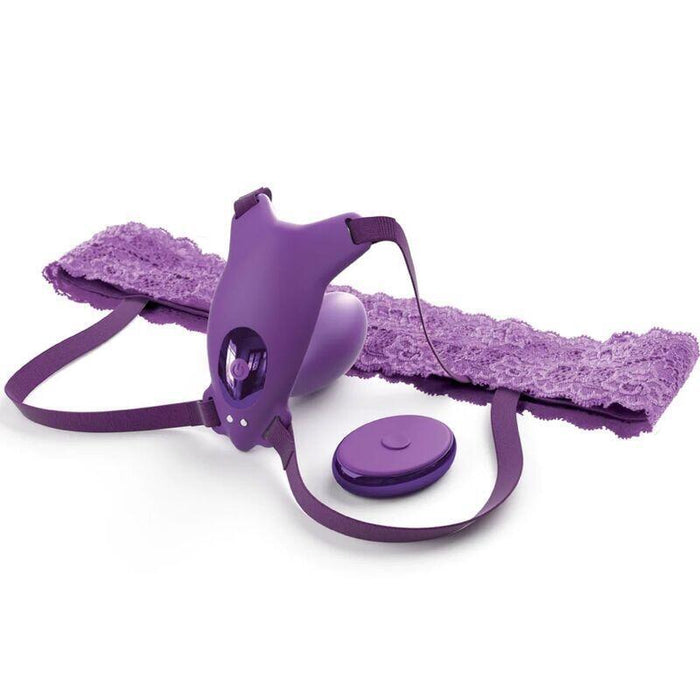Vibrador Fantasy For Her  Arnes Mariposa G-Spot Con , Recargable & Control Remoto Violeta