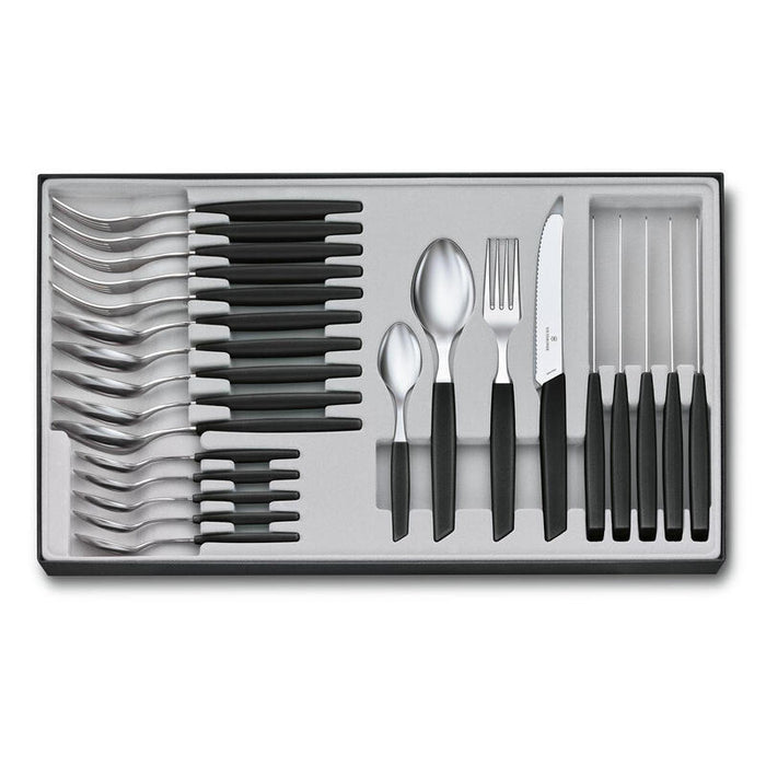 Victorinox Swiss Modern Besteck-Set 24 Tlg. Schwarz