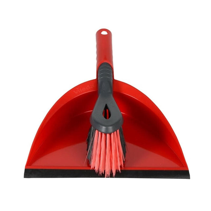 Vileda Juego De Recogedor Y Cepillo Negro, Rojo  141742