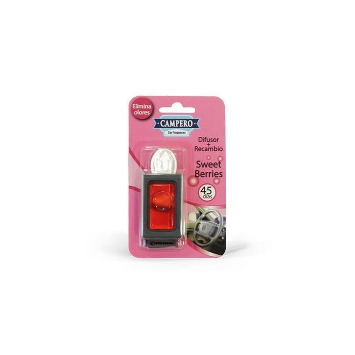 Vinfer Ambientador Membrana Coche Campero Car Fragances Difusor + Recambio Frutos Rojos