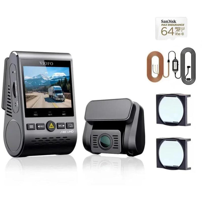 Viofo A129 Pro Duo Uhd 3840 X 2160p Frontal Y Trasera