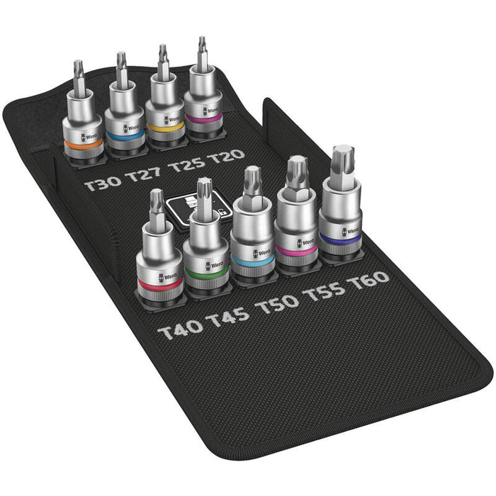 Wera 8767 C Torx® Hf 1 Zyklop, Llave De Tubo Juego De Vasos De Punta Hexagonal Con Arrastre De 1/2" Con Función De Retención