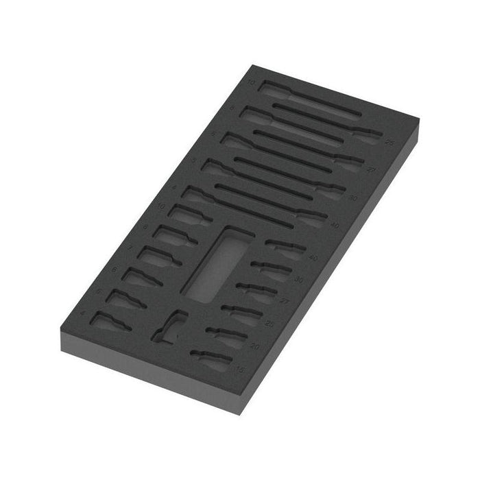 Wera 9823 Inserto De Espuma Para Vaso De Punta Zyklop B 3/8", Juego 1, Vacío Negro/Gris, Para Carro De Taller Tool Rebel 5137323001