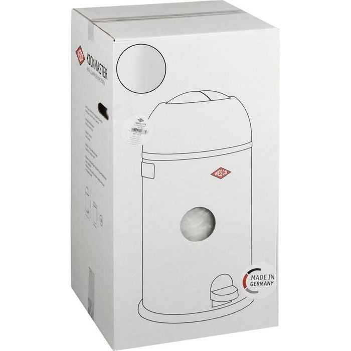 Wesco Kickmaster Soft Trash Bin White Matt