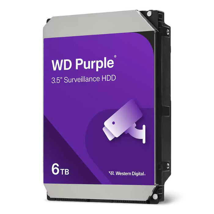 Western Digital 6tb-Wdpurple Disco Duro 6tb Wd Purple Para Videovigilancia 3.5" Sata 256mb De Caché