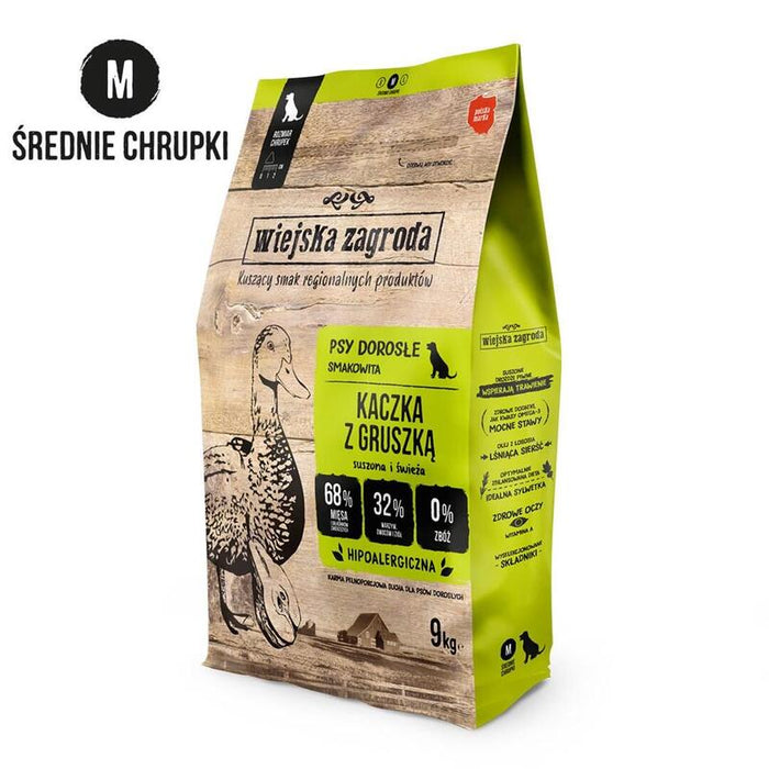 Wiejska Zagroda Duck With Pear M  Dry Dog Food  9kg