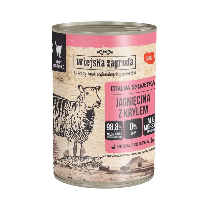 Wiejska Zagroda - Jagniecina Z Krylem - Mokra Karma Dla Kota - 400g