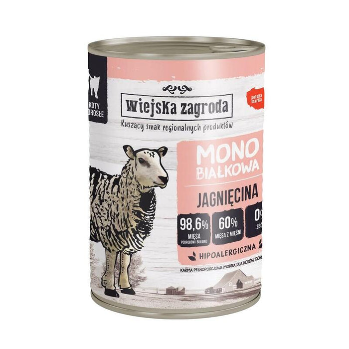 Wiejska Zagroda Monoprotein Lamb - Comida Húmeda Para Gatos - 400g