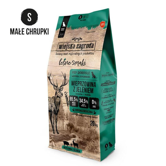 Wiejska Zagroda Pork With Venison S  Dry Dog Food  20kg