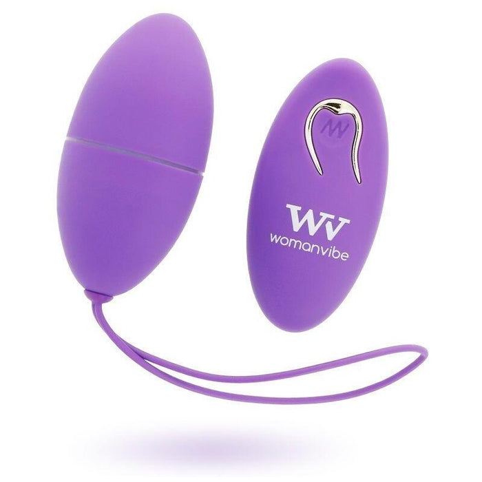 Womanvibe - Alsan Huevo Control Remoto Negro Silicona Purple