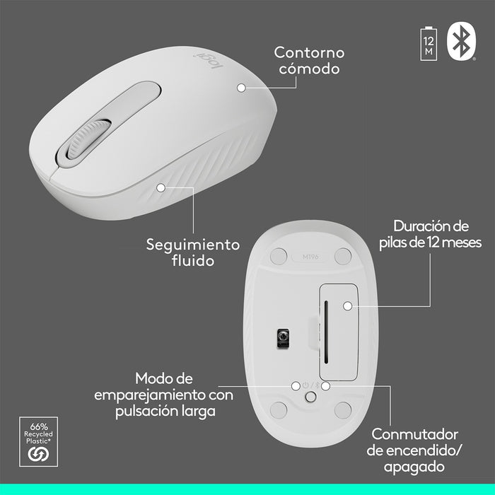 Teclado Español + Raton Logitech Mk250 Bluetooth Blanco 920-013544