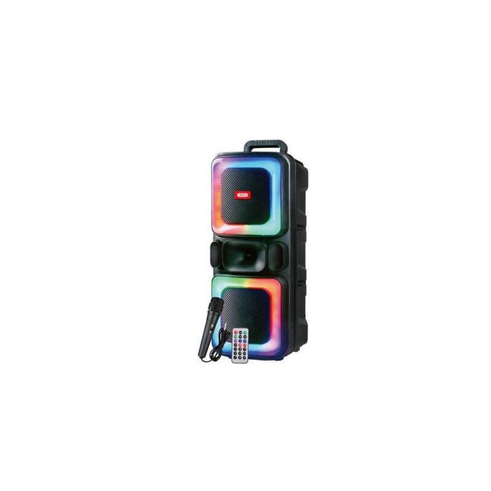 Xo F55 Altavoz Karaoke - Bluetooth 5.0 - 20w - Funcion Tws - Iluminacion Rgb - Microfono Con Cable Incluido -