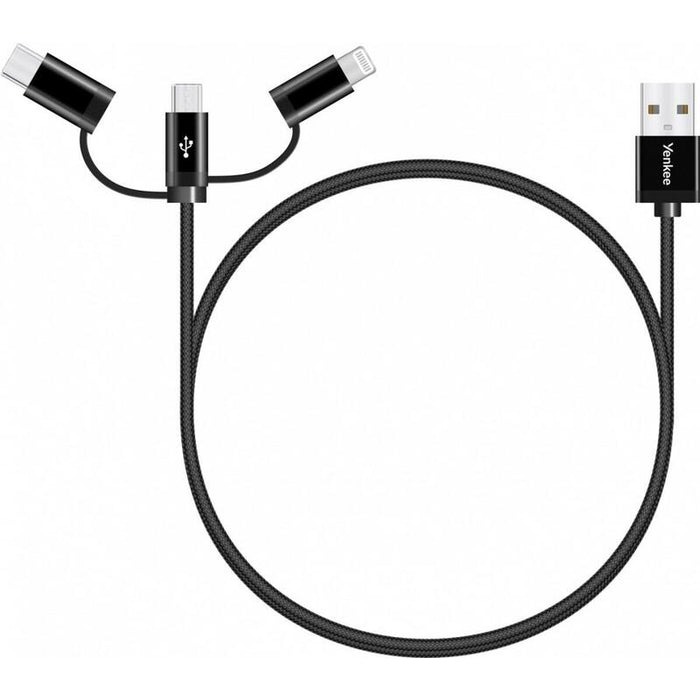 Kabel Usb A Na Usb C/Micro Usb/Lightning 2.1/3/2.4 A