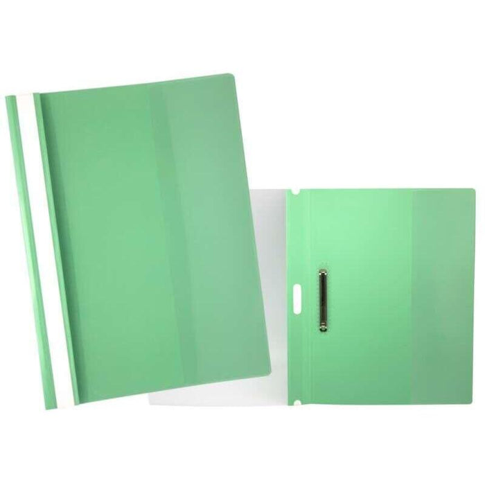 Yes Dossier Con Fastener - Capacidad 30 Hojas A4 - Polipropileno Transparente - Verde