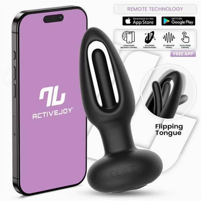 Zack Plug Anal Con Flipping Tongue Y Vibración Con App