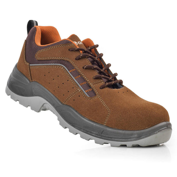 Zapatos De Seguridad Lusitania Microfibra Serraje Marrón S1p Metalfree Src Talla 35 Anibal