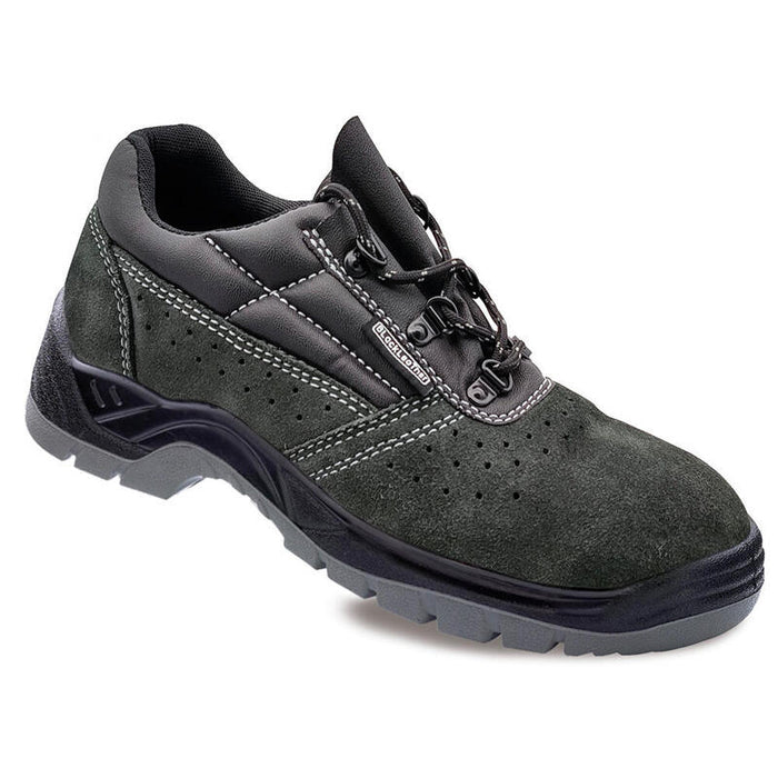 Zapatos De Seguridad Piel Serraje Perforada Gris Oscuro S1p Src Talla 41 Blackleather