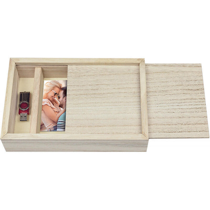 Zep Box Usb 13x18 Madera Para Fotos Y Stick Cx7557