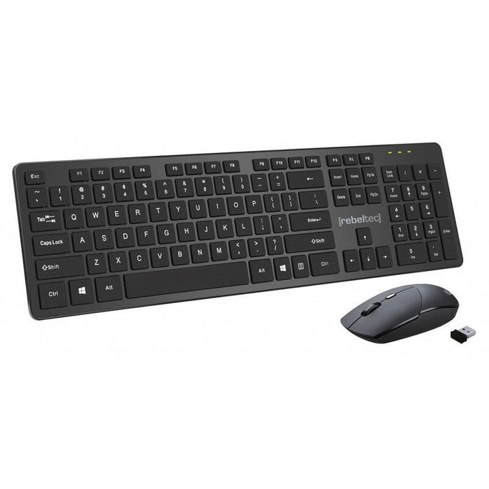 Zestaw Inalámbrico Klawiatura + Mysz Maxim 2,4ghz, Zasieg 10m Nano Odbiornik Usb 104 Klawisze Qwerty