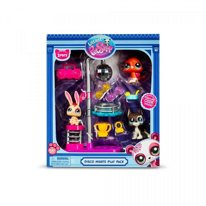 Zestaw Figurek Littlest Pet Shop G7 S3 Disco Z 3 Figurkami
