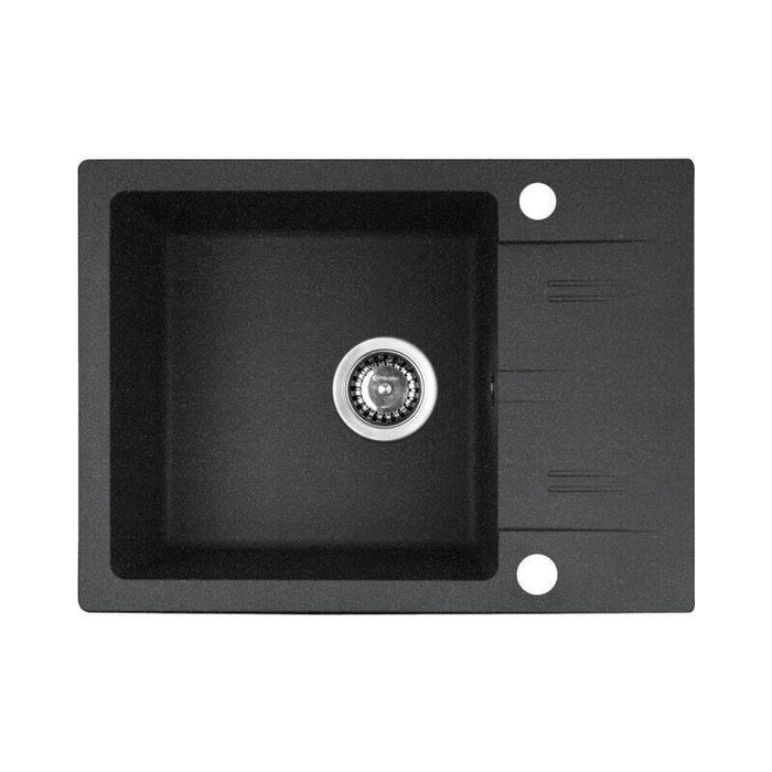 Zlewozmywak Pyramis Lefkada (59x44) 1b 1d Negro+ Bateria Lungo Volcano Black Edition - 070261111lbe