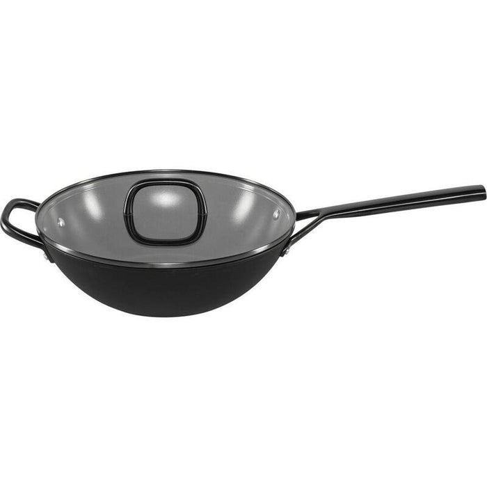 Zwilling Milano Wok With Glass Lid 30 Cm, Black